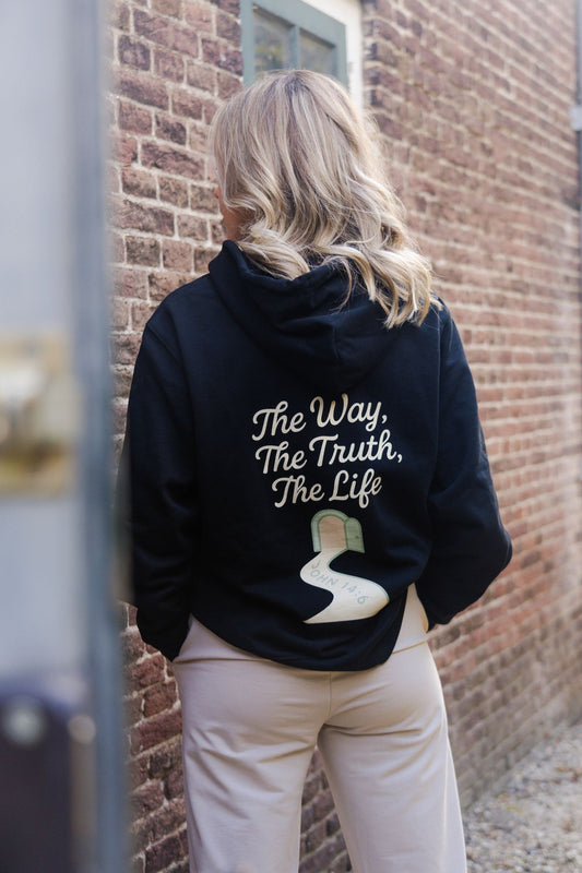 Evertrue Hoodie – De Weg, de Waarheid en het Leven | Johannes 14:6 | Christelijke volwassenmode