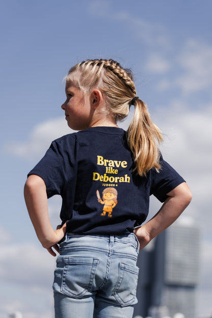 Evertrue Kids T-shirt – Brave Like Deborah | Rechters 4 | Christelijke Kindermode
