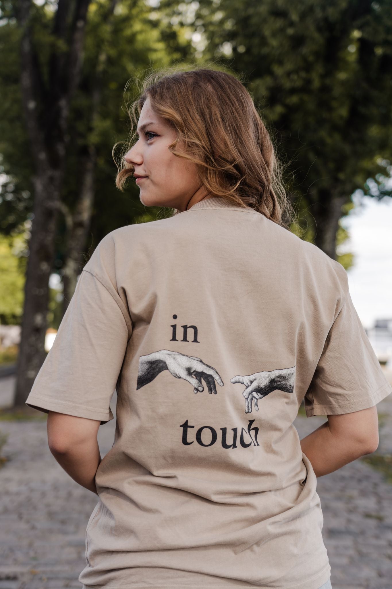 TRØBL Oversized T-shirt – In Touch | Streetwear| Michelangelo-Inspired