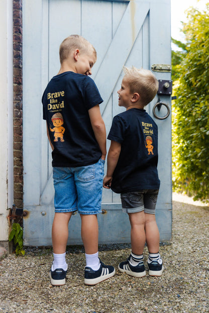 Evertrue Kids T-shirt – Brave Like David | 1 Samuël 17:45 | Christelijke kindermode