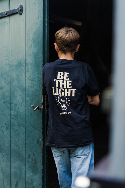 Evertrue Kids T-shirt – Be the Light | Matteüs 5:14 | Christelijke kindermode