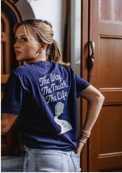 Evertrue T-shirt – De Weg, de Waarheid en het Leven | Johannes 14:6 | Christelijke volwassenmode