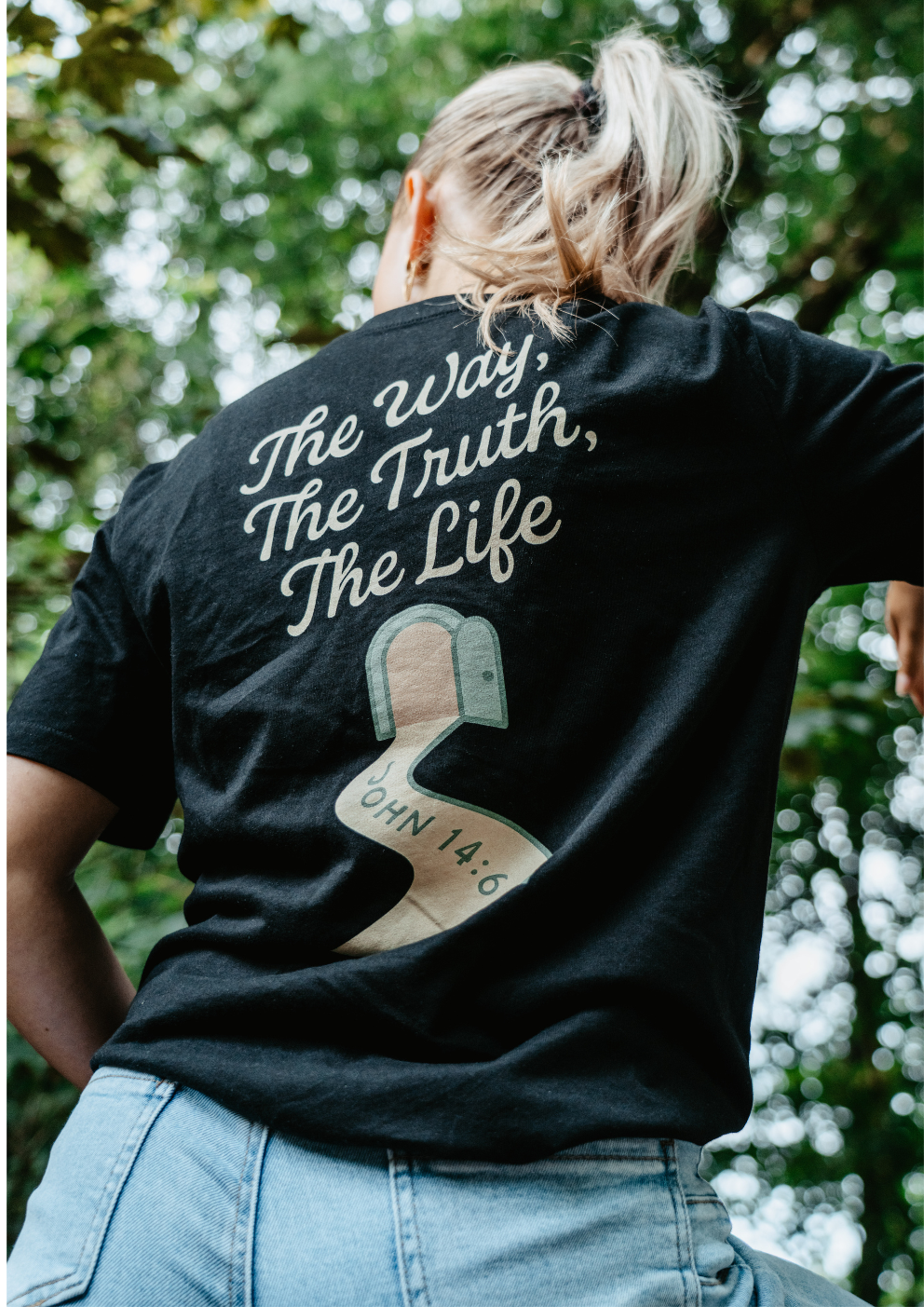 Evertrue T-shirt – De Weg, de Waarheid en het Leven | Johannes 14:6 | Christelijke volwassenmode