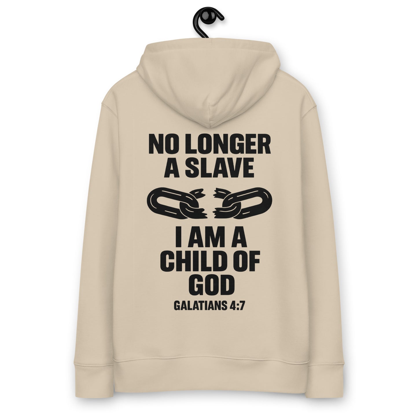 Productomschrijving Je bent geen slaaf meer. Je bent een kind van God. “Dus ben je geen slaaf meer, maar een kind. En als je kind bent, dan heeft God je ook erfgenaam gemaakt.” – Galaten 4:7 Identity over insecurity.Deze Evertrue Hoodie draagt de kern van wie je bent: gekozen, vrijgemaakt en geadopteerd door de Vader. 