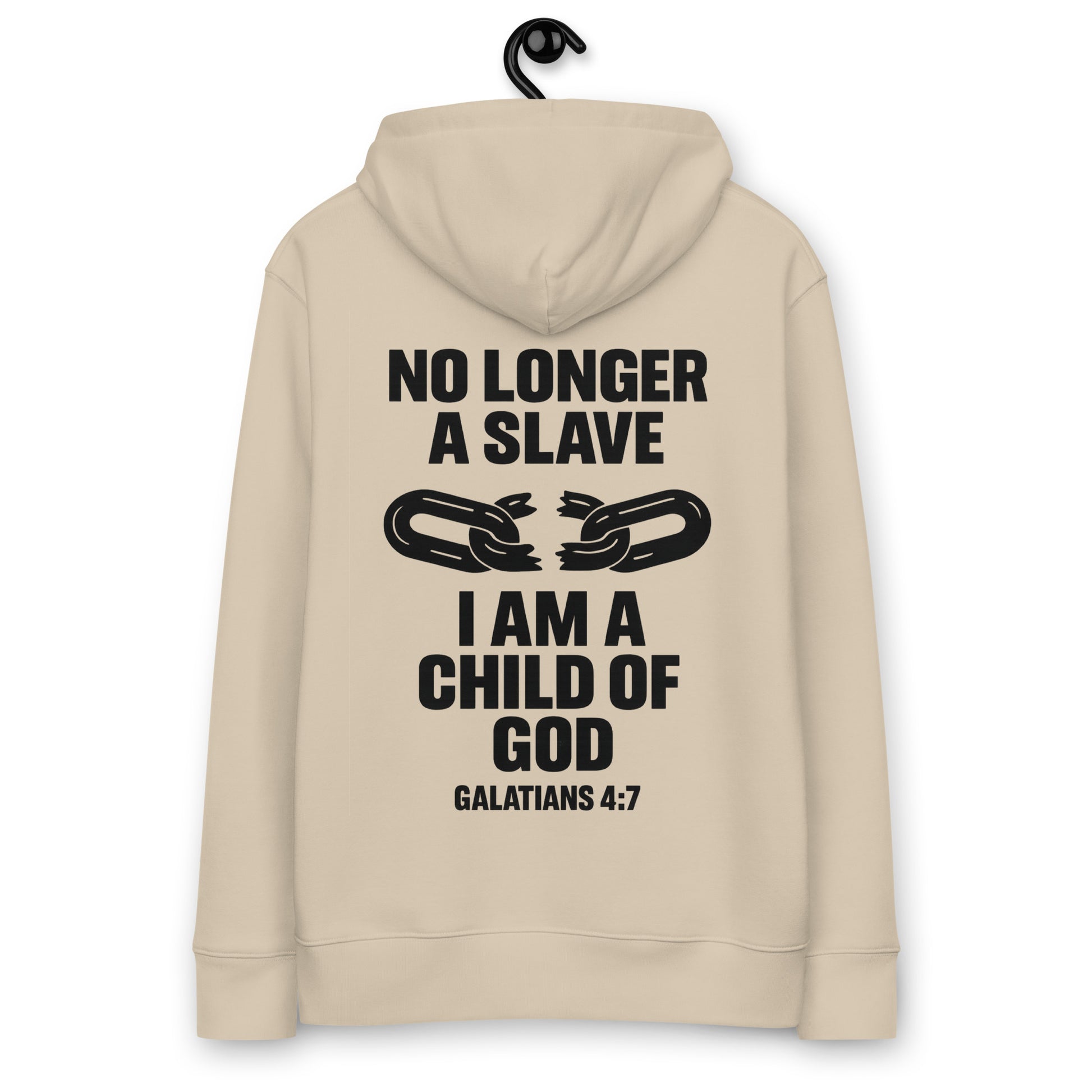 Productomschrijving Je bent geen slaaf meer. Je bent een kind van God. “Dus ben je geen slaaf meer, maar een kind. En als je kind bent, dan heeft God je ook erfgenaam gemaakt.” – Galaten 4:7 Identity over insecurity.Deze Evertrue Hoodie draagt de kern van wie je bent: gekozen, vrijgemaakt en geadopteerd door de Vader. 